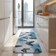 thumbnail image 4 of Lightblue Butterfly Sparkle Pattern Kitchen Rug Mat,Kitchen Runner Rugs Non Skid Washable,Decorative Kitchen Floor Mats for Kitchen,Sink,Laundry,17"x47.2", 4 of 7