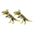 thumbnail image 6 of WORGEOUS 2Pcs Golden Brass Dinosaur Keychain for Pendant and Buckle, 6 of 8