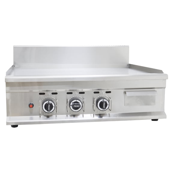 3-Burner LPG Gas Grill Griddle Hot Plate Stove BBQ Teppanyaki 35.6x21.7 Inch 122℉-572℉