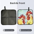 thumbnail image 2 of Watercolor Roosters Foldable Seat Cushion for Bleachers, Stadium Seats, Camping & Outdoor Events, Portable Lightweight Pad with Carabiner, 2 of 6