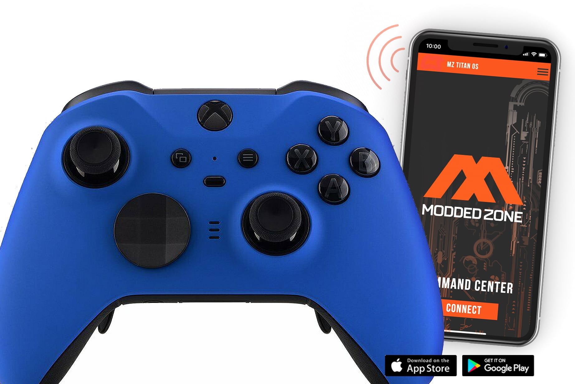 Soft Touch Blue SMART Xbox One ELITE 2 Series Custom Rapid Fire Modded Controller. FPS mods. COD