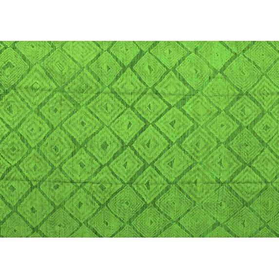 Ahgly Company Indoor Rectangle Abstract Green Modern Area Rugs, 4' x 6'