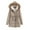 Khaki, variant on Women's Overcoat Plush Collar Coat Winter Drawstring Pockets Long Sleeve Hooded Outdoor Wind Warm Slim Jacket