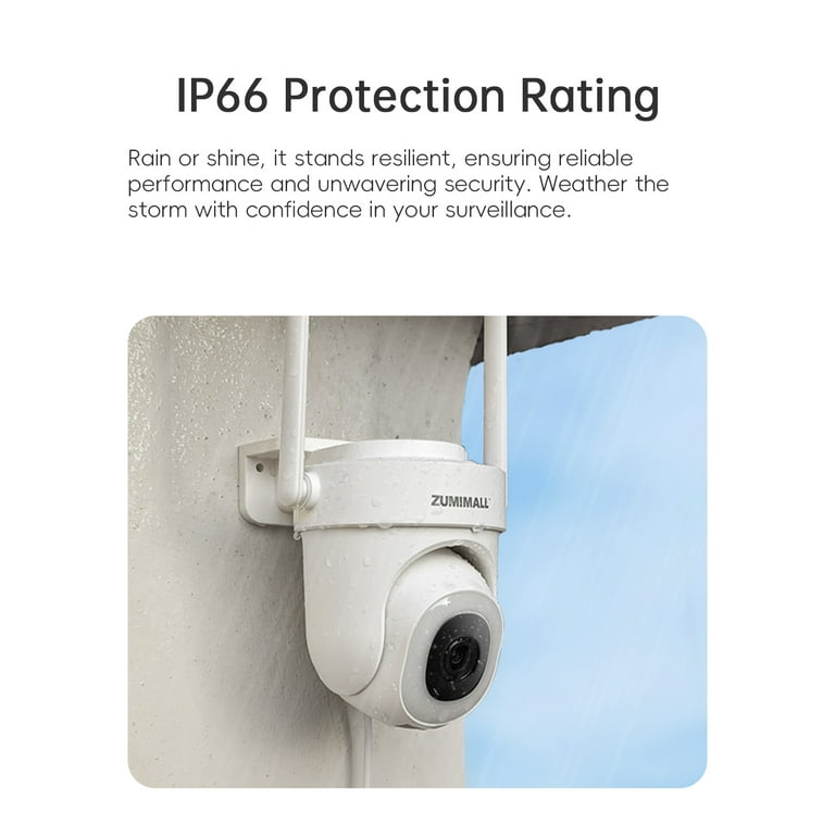 ZUMIMALL 5MP Wired Security Camera, 24/7 Recording, WiFi, 360