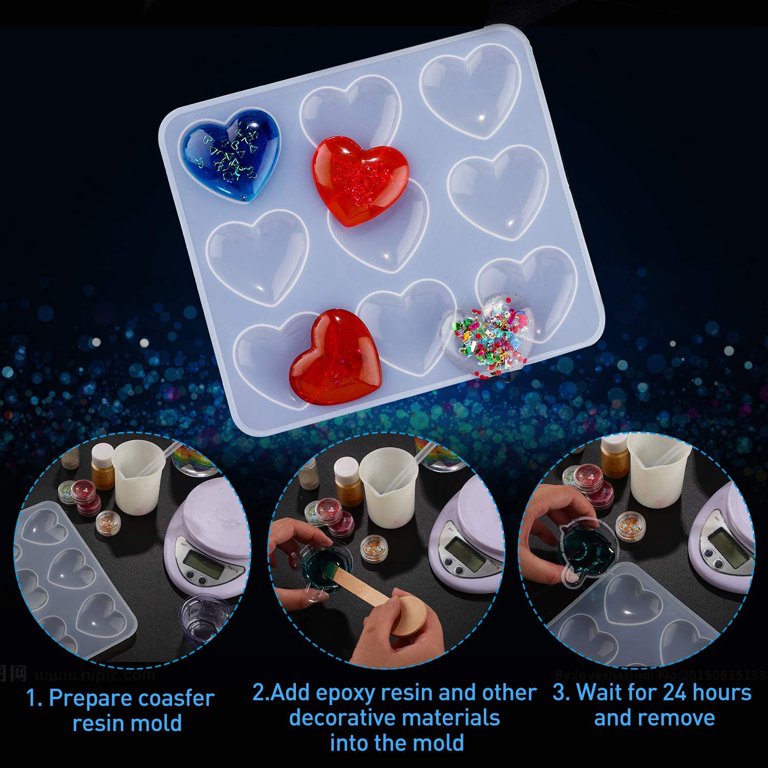 Heart Cake Jar Resin Mold
