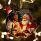 thumbnail image 5 of Herunwer Funny Santa & Jesus Christmas Ornament – “in Da Clerb We All Fam” – Humorous Ceramic Tree Decoration for Holiday Spirit, Christian Friends & Family Gatherings, 5 of 6