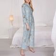 thumbnail image 3 of Lsque Funny Chicken Pattern Long Sleeve Pajama Set for Women - Soft 2-Piece Sleepwear and Loungewear Set with Pockets, Comfy Nightwear-Small, 3 of 7