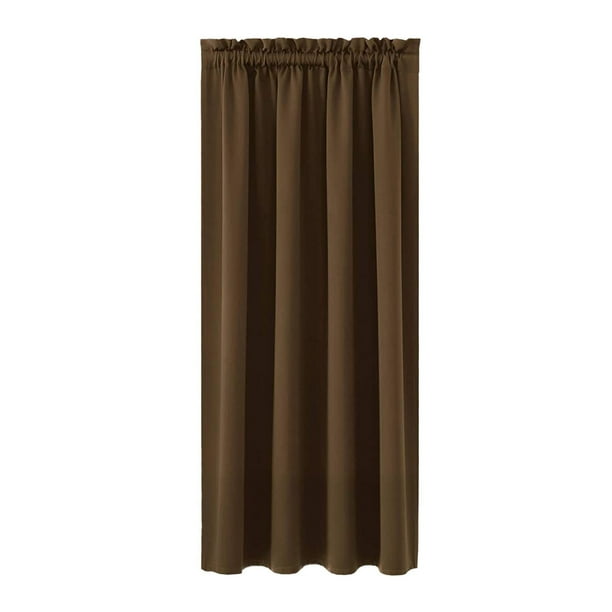 Seyotauo Solid Colour Silk Curtains Heat Insulation, Bedroom & Kitchen Curtains with Darkening Sound Insulation Noise Reduction, Home Decor Thermal Insulated Blackout Curtains