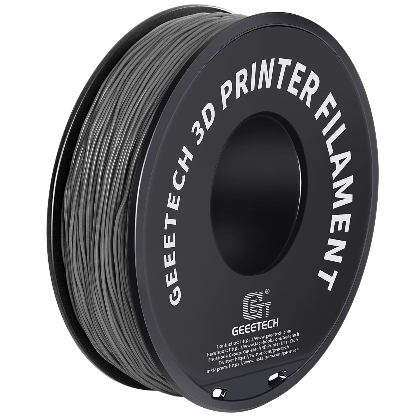 Geeetech 5pcs TPU Filament 1.75mm Flexible Soft 3D Printer Consumables Grey, 5kg Spool (11 lbs.), Dimensional Accuracy +/- 0.03 mm