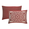 thumbnail image 2 of BNM Cotton Blend Vintage Medallion Bedspread Set, Twin, Berry Red, 2 of 5