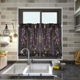thumbnail image 4 of Yayeee Kitchen Curtains Light Filtering 27"x24" Rod Pocket Short Cafe Window Panel, Dark Gothic Floral, 4 of 7