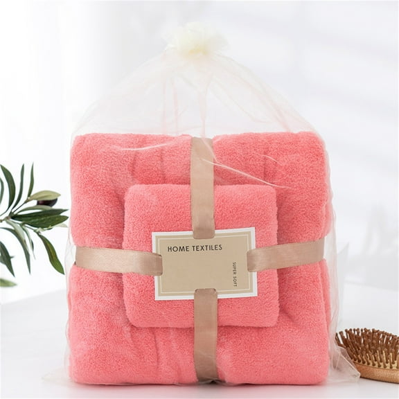 Yarino Bathroom Towel Sets Cotton 2 In 1 Bath Towel And Face Towel Soft-Bath Towels Set OF On Clearance