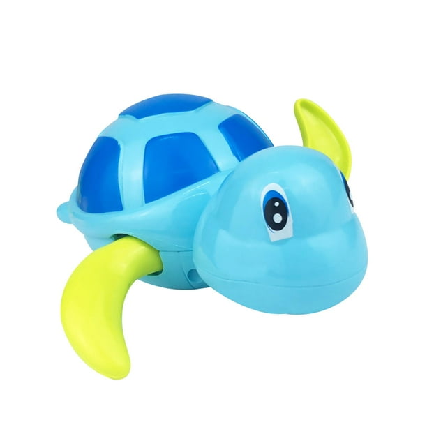 Juguete de tortuga de cuerda para baño, juguete de agua para nadar, juguete de ducha, juguete de animales lindos para el baño, juguete flotante para Azul claro