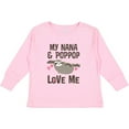 thumbnail image 3 of Inktastic Nana and PopPop Love Me Girls Long Sleeve Toddler T-Shirt, 3 of 5