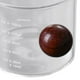thumbnail image 2 of Taza medidora de vidrio con mango de bola de madera, accesorios de espresso resistentes al calor, taza mezcladora de leche pequeña, 2 of 2