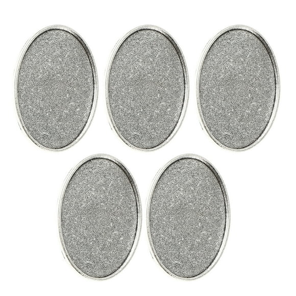 5PCS 25MM DIY Alloy Jewelry Accessories Creative Time Base Hollow Round Tray Brooch Breastpin Bezel for Home Studio Antique Silver