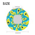 thumbnail image 3 of Cute Avocado Blue Shower Cap, Reusable Bath Hair Hat for all Hair Lengths Hair Cover with Elastic Band Double Waterproof Layers Bathing Hat, 3 of 5