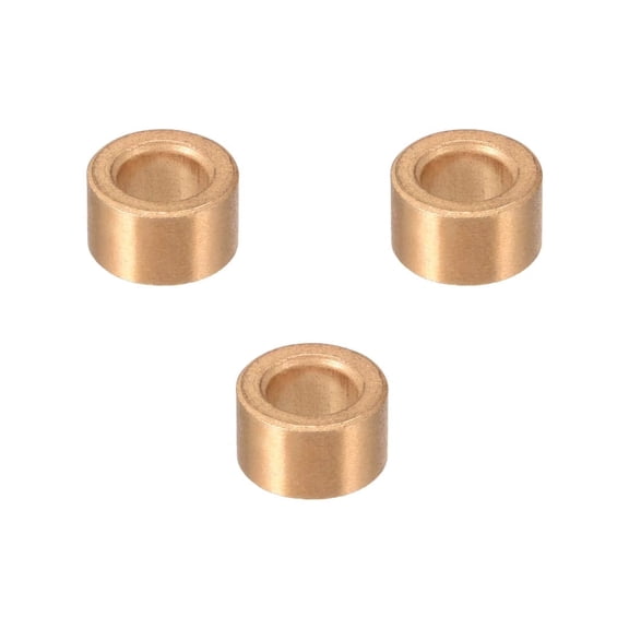 (6x10x6mm)Bearing Sleeve Self-Lubricating Sintered Bronze Bushings 3pcs