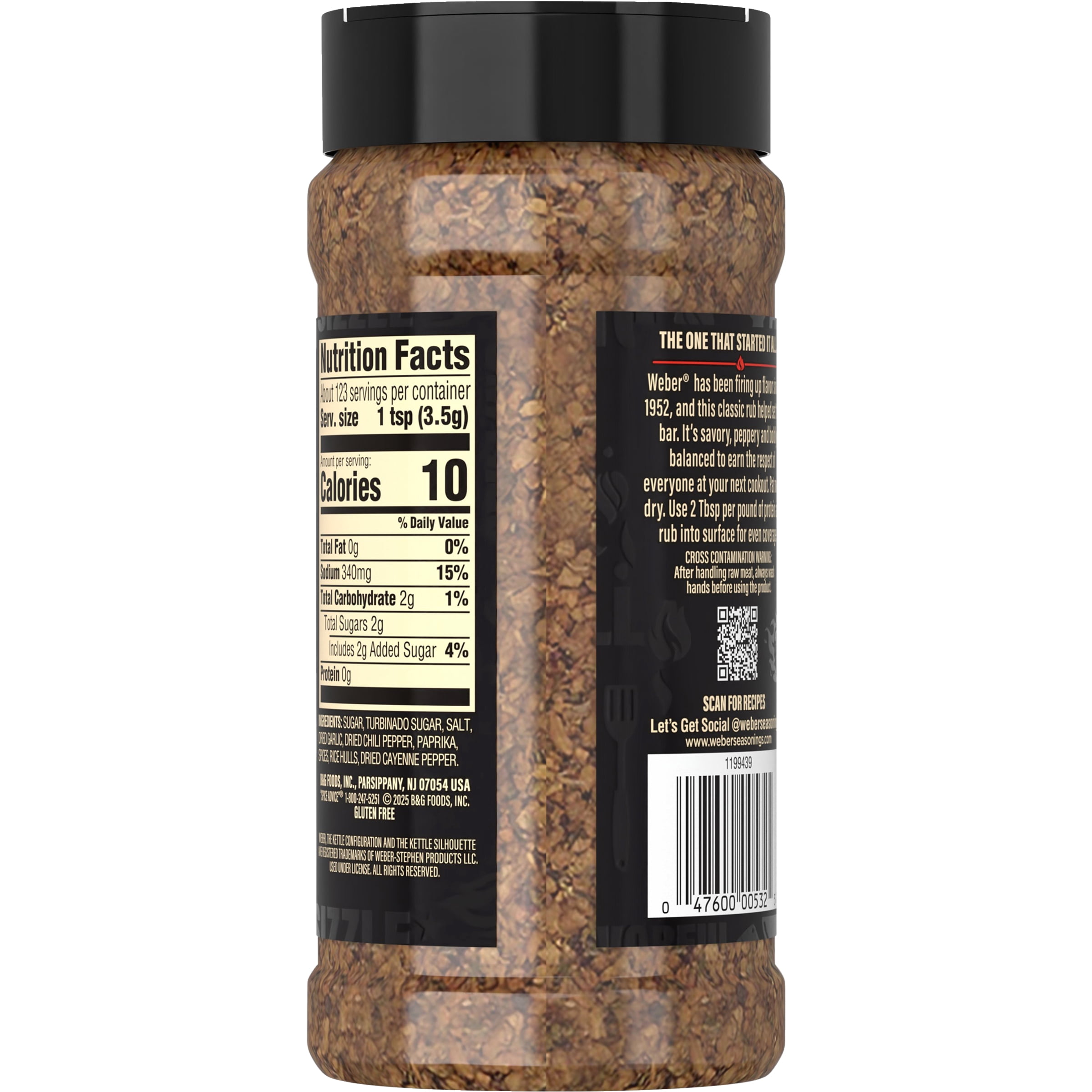 Weber Dry Smoking Rub Seasoning, 15.25 oz