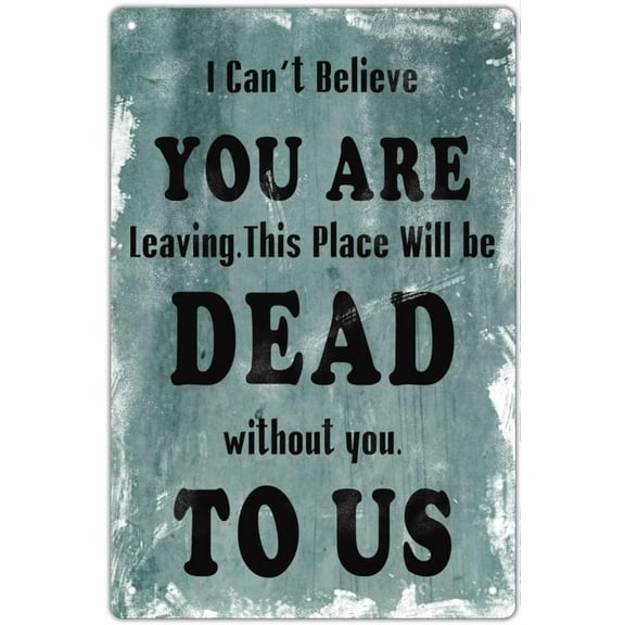 Vintage Tin Sign - Coworker Leaving Gifts,Farewell Gifts,Going Away Gift for Coworker,New Job Office Good Luck Goodbye Gifts for Coworkers Colleagues Boss Bestie 5.5x8 inches