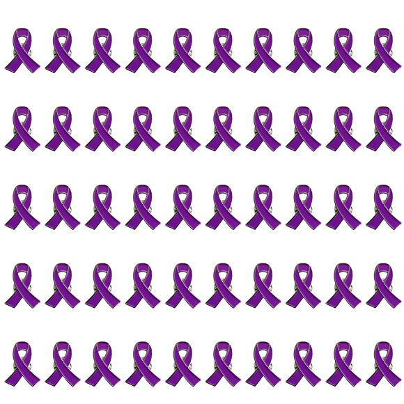 Broche de conciencia púrpura para Alzheimer, epilepsia, cáncer de páncreas, violencia doméstica