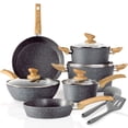 thumbnail image 1 of Juego de utensilios de cocina Kitchen Academy Induction, 12 piezas, granito gris, 1 of 7