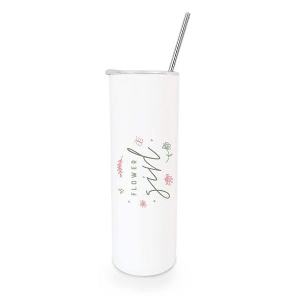 Floral Flower Girl Wedding Tumbler