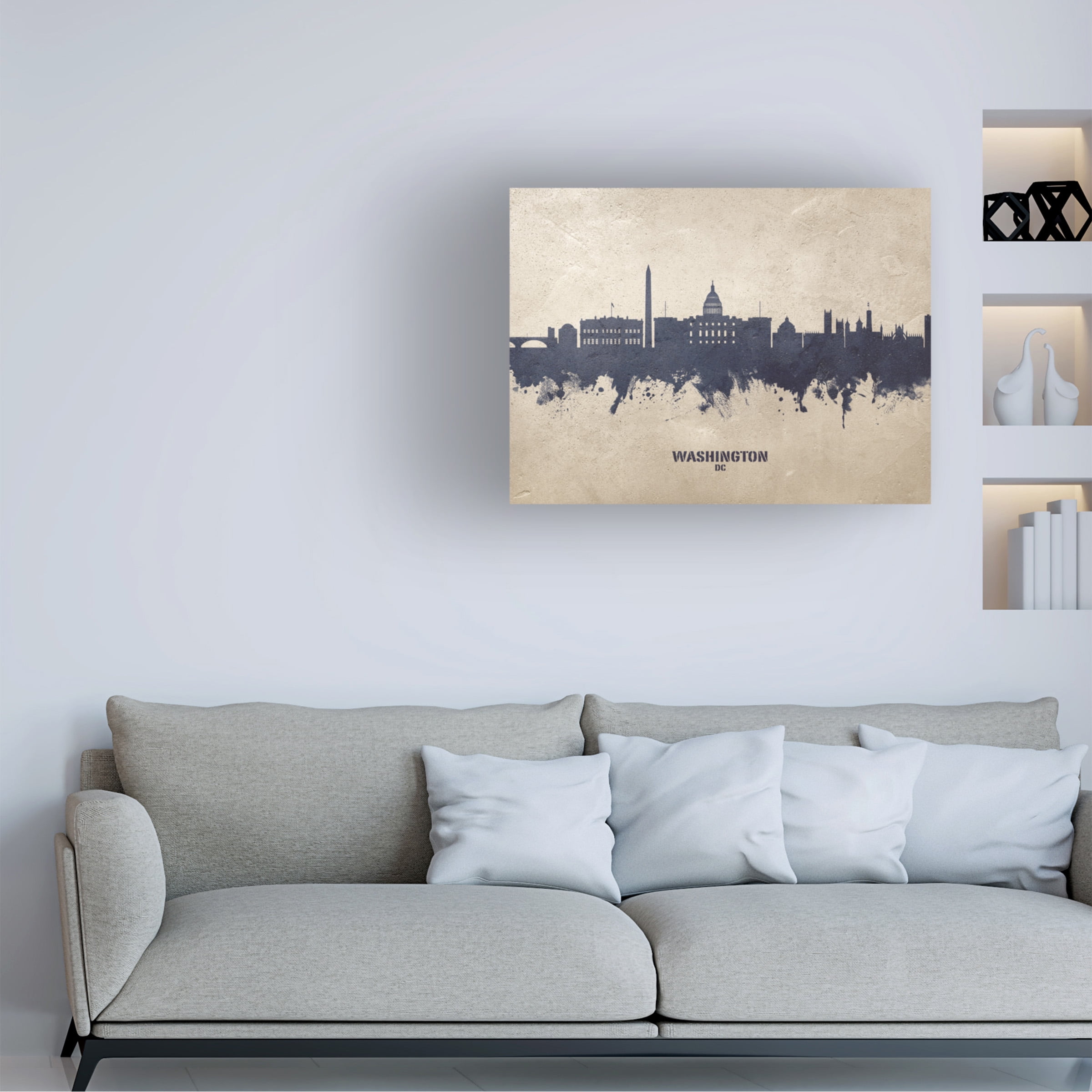Michael Tompsett 'Washington DC Skyline Concrete' Canvas Art