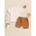 thumbnail image 4 of Bagilaanoe 2pcs Toddler Baby Boy Shorts Set Short Sleeve Print T Shirt Tops + Shorts 6M 12M 18M 24M 3T Kids Casual Summer Clothes, 4 of 8