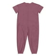 thumbnail image 4 of Pxiakgy jumpsuits for women womens jumpsuit Women's Solid Color Fashionable Casual V Neck Short Sleeved Hoodie Jumpsuit Red + M, 4 of 4