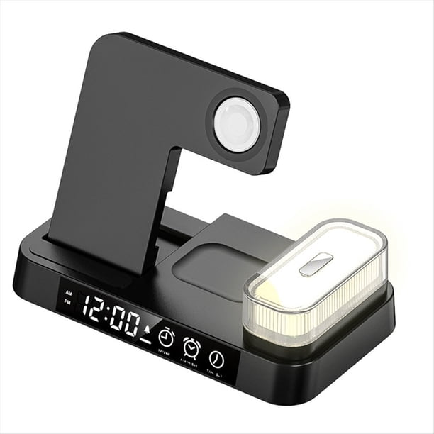 Use el Cargador Inalámbrico del Reloj con Enchufe USB, el Cargador Inalámbrico, el Soporte Inalámbrico para Teléfono, el Despertador, la Base de Carga Rápida