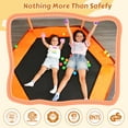 thumbnail image 6 of 6ft Trampoline for Kids, Toddler Trampoline with Safety Enclosure Net, Ocean Balls, Indoor Outdoor Recreational Trampoline with with Jumping Mat, Birthday Gift for Kids Age 1-8, Orange, 6 of 12