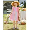 thumbnail image 4 of Arshiner Toddler Lace Tutu Dresses Ruffle Sleeve 3 Layers Tulle Flower Wedding Birthday Summer Dress, 4 of 6