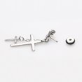thumbnail image 4 of 361L de material acero inoxidable Cruz Colgante Drop Dandle Clip sin perforaciones en los pendientes de Halloween Joyería vintage Tornillo Vol Plata Fernando Pendiente pendiente, 4 of 5