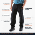 thumbnail image 3 of RefrigiWear Men’s Insulated Softshell Pants - Extreme Cold Protection, Water-Repellent, Wind-Tight Workwear, 3 of 6