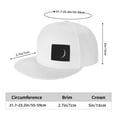 thumbnail image 3 of Flat Bill Brim Hat Adjustable Baseball Cap Crescent Moon Mens Women Snapback Trucker Hat, 3 of 7