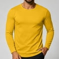 thumbnail image 4 of Hvogkswy Compression Shirt Men, Crew Neck Dry Workout Base Layer Undershirt Thin Stretchy Slim Comfy Long Sleeve Tops, 4 of 8