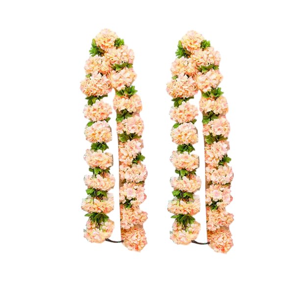 Matsuzay Flores de cerezo colgantes de mimbre, flor fresca y encantadora, planta de hoja de vid, valla de jardín para fiesta, decoración de Decoración del hogar Champán