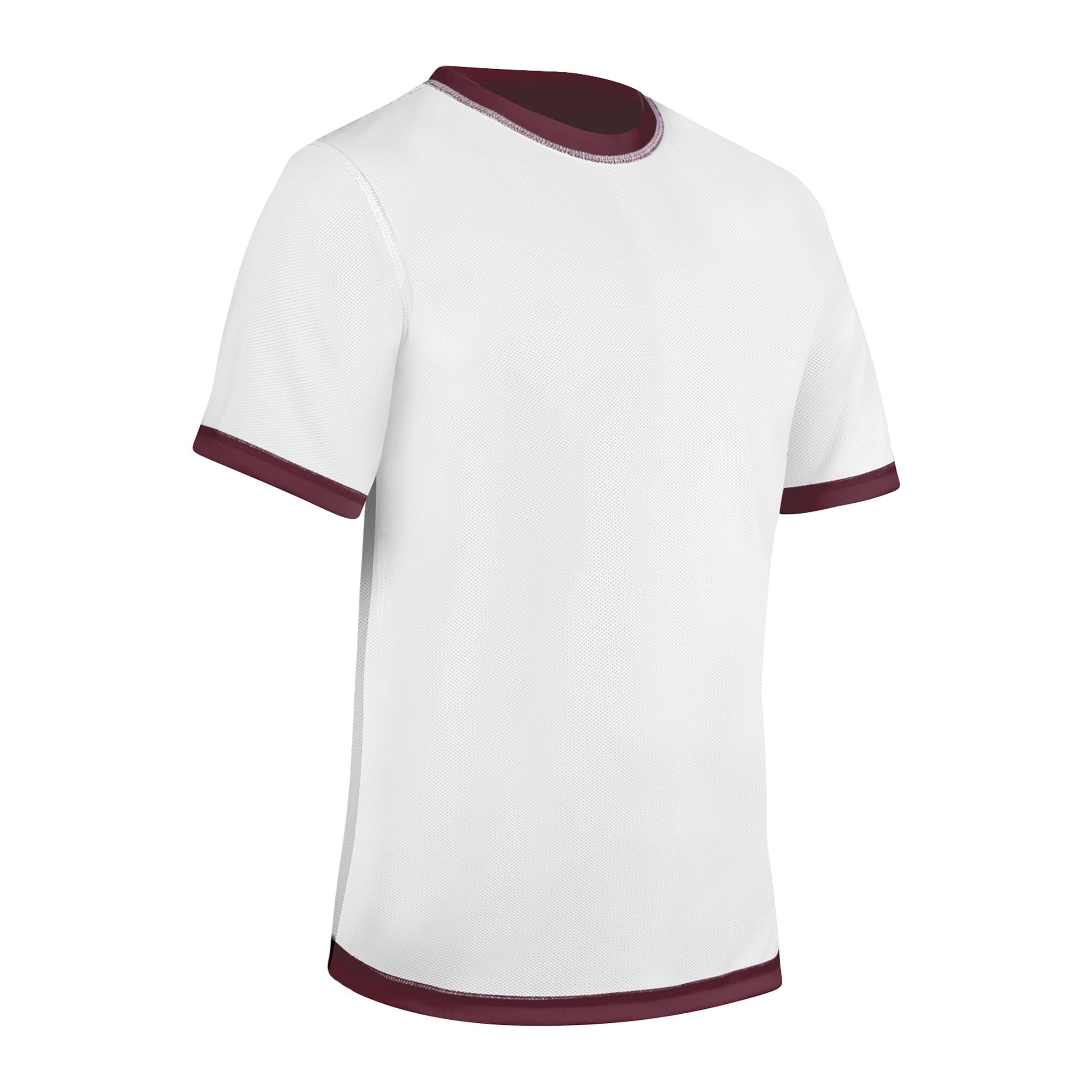 RevTee Reversible Tee, Adult Medium, Maroon and White