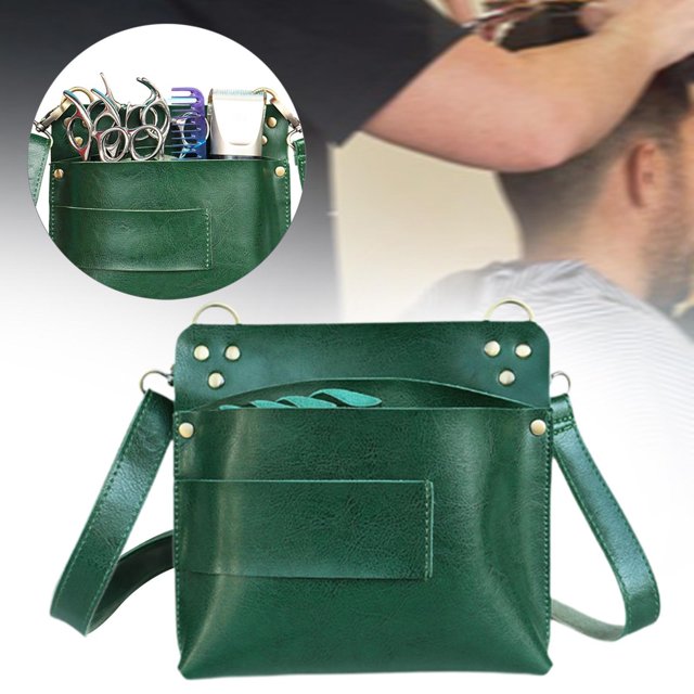 Herramientas de salón Bolso de herramientas de herramientas con cinturón de hombro Gran capacidad para el cabello Bolsa de embalses de la embarcación Verde