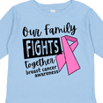 thumbnail image 4 of Inktastic Our Family Fights Together Breast Cancer Awareness Boys or Girls Long Sleeve Toddler T-Shirt, 4 of 5