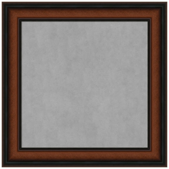 Amanti Art Cyprus Walnut Narrow Framed Magnetic Board 15 x 15 in.