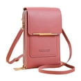 thumbnail image 2 of HONGLIN Phone Wallet, Crossbody Phone Purse with Touchscreen Window, Phone Case Wallet for Women, PU Leather Crossbody Bag for Travel and Shopping, Watermelon Red, 2 of 5