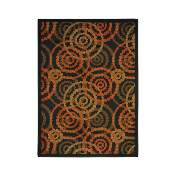 Joy Carpet Kid Essentials Teen Dottie Area Rug Rectangle Warm Earth 3'10" x 5'4"