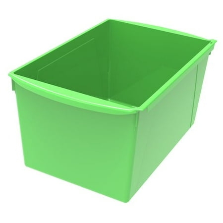 Forest Green Book Boxes - Storex Extra Large Book Bin, Green, 6-Pack