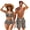 Brown Camouflage Tree, variant on Psesaysky Couples Matching Swimsuits Light Storm Print High Waist Bikini Sets for Women Tie Knot Swimwear&Mens Drawstring Beach Shorts Plus Size Husband and Wife Matched Clothes