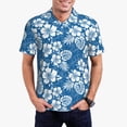 thumbnail image 5 of Wukai Leaves And Flowers Men’s Polo Shirts,Quick-Dry Athletic Shirt,Classic Fit Shirts-, 5 of 8