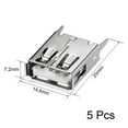 thumbnail image 2 of Unique Bargains PCB USB Connector Type-A Female Jack 4 Pin Vertical Straight Insert 5Pcs, 2 of 4