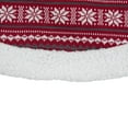thumbnail image 3 of Northlight 48" Red and White Knitted Snowflake Lodge Christmas Tree Skirt, 3 of 3