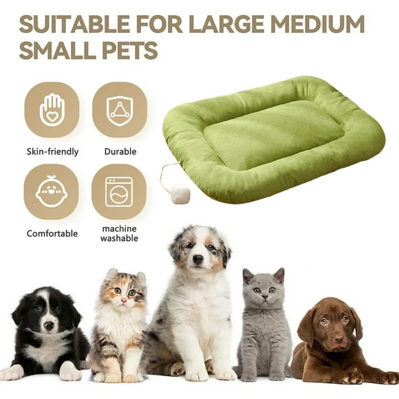 Washable Dog Bed for Small Dogs/Cats, Great for Crates & Kennels - Trail Pup Travel Pillow Mat W/ Stuff Sack Bag, Anti-Slip Pet Sleeping Mat for Medium, Small Dogs Breeds 16x24